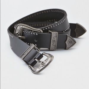 American eagle double buckle western belt
